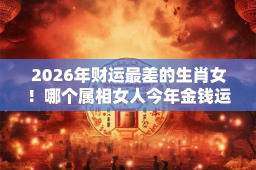 2026年财运最差的生肖女！哪个属相女人今年金钱运很差