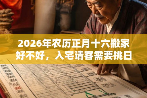 2026年农历正月十六搬家好不好，入宅请客需要挑日子吗？