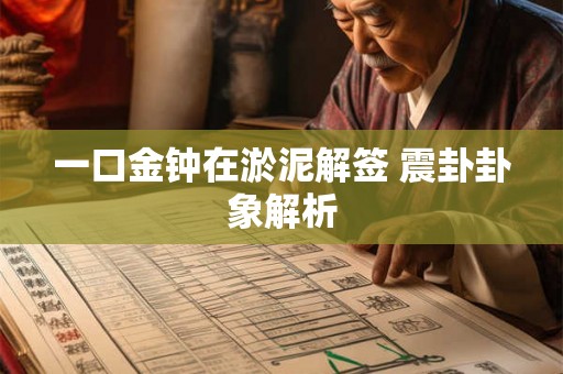 一口金钟在淤泥解签 震卦卦象解析