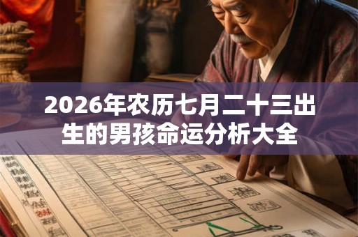 2026年农历七月二十三出生的男孩命运分析大全