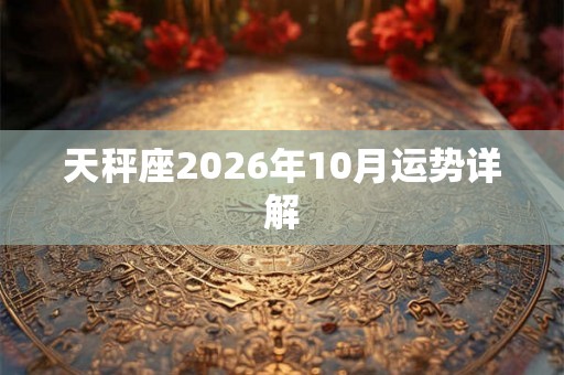天秤座2026年10月运势详解 天秤座2026年10月运势详解