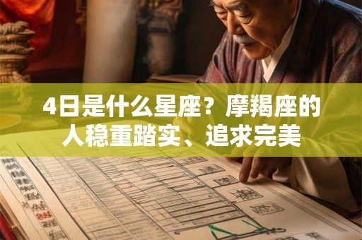 4日是什么星座？摩羯座的人稳重踏实、追求完美