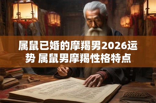 属鼠已婚的摩羯男2026运势 属鼠男摩羯性格特点 属鼠已婚的摩羯男2026运势 属鼠男摩羯性格特点