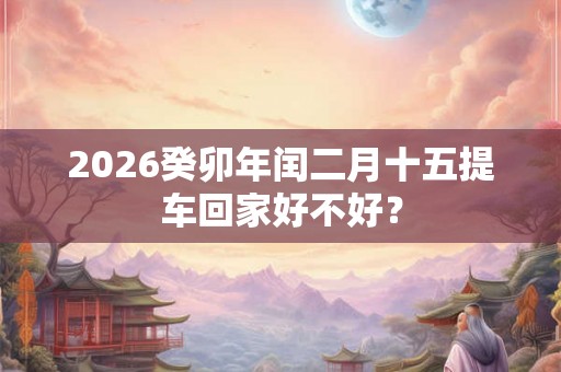 2026癸卯年闰二月十五提车回家好不好？