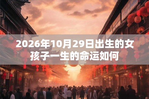2026年10月29日出生的女孩子一生的命运如何