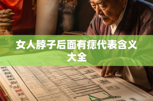 女人脖子后面有痣代表含义大全 女人脖子后面有痣代表含义大全