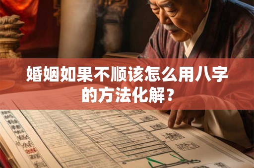 婚姻如果不顺该怎么用八字的方法化解？
