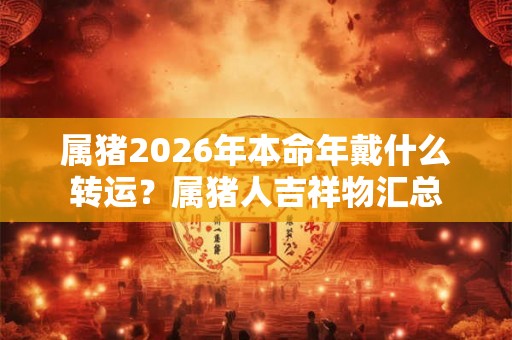 属猪2026年本命年戴什么转运？属猪人吉祥物汇总