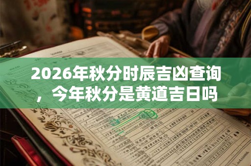 2026年秋分时辰吉凶查询，今年秋分是黄道吉日吗