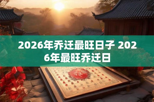 2026年乔迁最旺日子 2026年最旺乔迁日