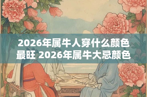 2026年属牛人穿什么颜色最旺 2026年属牛大忌颜色