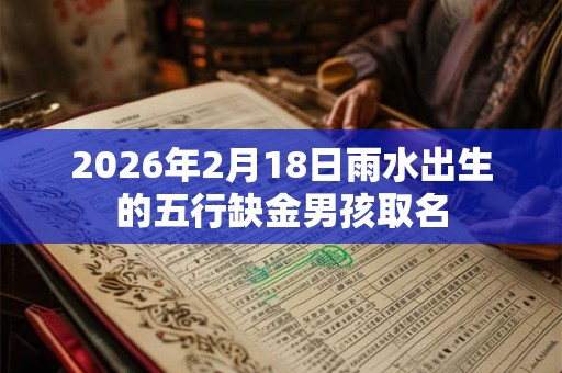 2026年2月18日雨水出生的五行缺金男孩取名