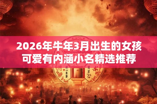 2026年牛年3月出生的女孩可爱有内涵小名精选推荐