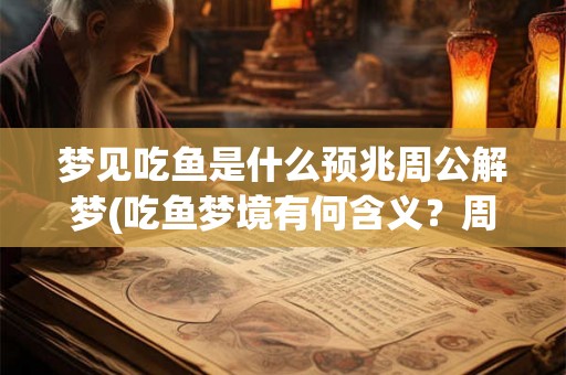 梦见吃鱼是什么预兆周公解梦(吃鱼梦境有何含义？周公解梦解读带您了解！)