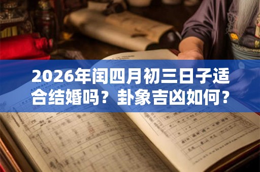 2026年闰四月初三日子适合结婚吗？卦象吉凶如何？