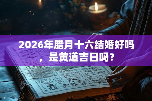 2026年腊月十六结婚好吗,是黄道吉日吗? 2026年腊月十六结婚好吗,是黄道吉日吗?