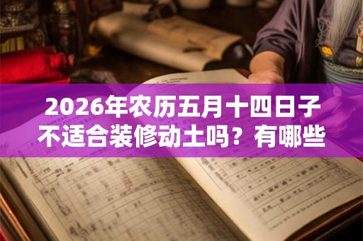 2026年农历五月十四日子不适合装修动土吗？有哪些吉日？