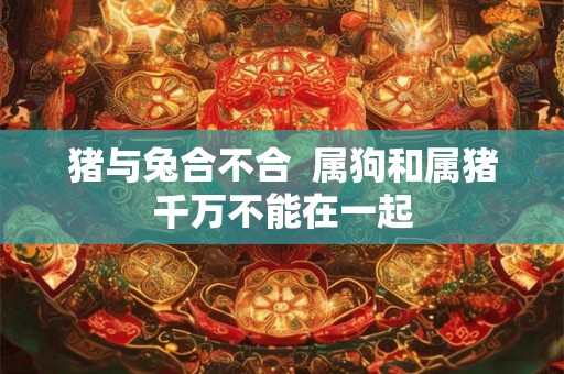 猪与兔合不合 属狗和属猪千万不能在一起 猪与兔合不合 属狗和属猪千万不能在一起