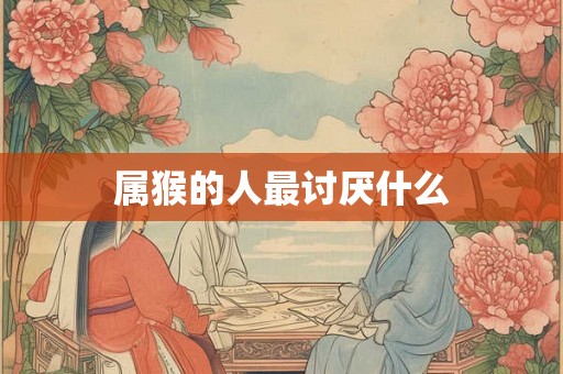 属猴的人最讨厌什么