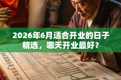 2026年6月适合开业的日子精选，哪天开业最好？