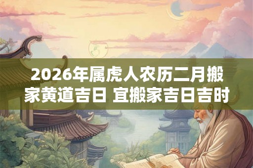 2026年属虎人农历二月搬家黄道吉日 宜搬家吉日吉时查询 2026年属虎人农历二月搬家黄道吉日 宜搬家吉日吉时查询