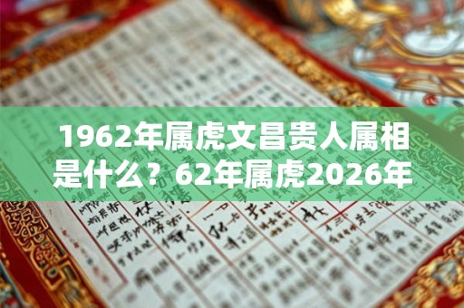 1962年属虎文昌贵人属相是什么？62年属虎2026年命好吗？