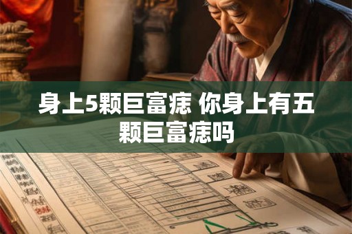 身上5颗巨富痣 你身上有五颗巨富痣吗
