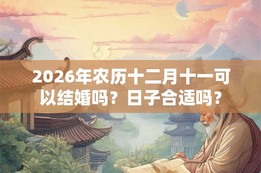 2026年农历十二月十一可以结婚吗？日子合适吗？