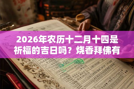2026年农历十二月十四是祈福的吉日吗？烧香拜佛有什么讲究？