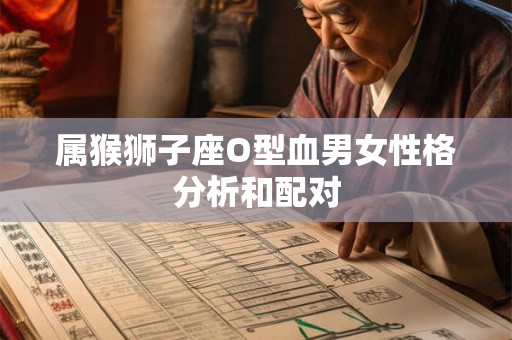 属猴狮子座O型血男女性格分析和配对 属猴狮子座O型血男女性格分析和配对