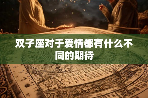双子座对于爱情都有什么不同的期待