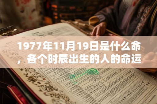 1977年11月19日是什么命，各个时辰出生的人的命运