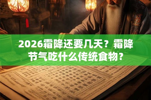 2026霜降还要几天?霜降节气吃什么传统食物? 2026霜降还要几天?霜降节气吃什么传统食物?