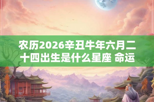 农历2026辛丑牛年六月二十四出生是什么星座 命运运势如何