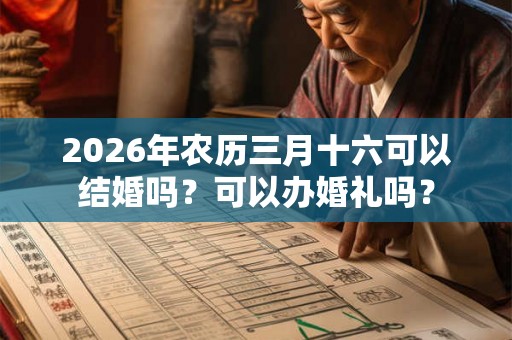 2026年农历三月十六可以结婚吗?可以办婚礼吗? 2026年农历三月十六可以结婚吗?可以办婚礼吗?