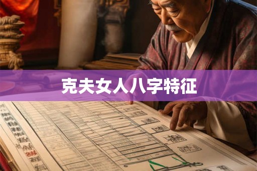 克夫女人八字特征