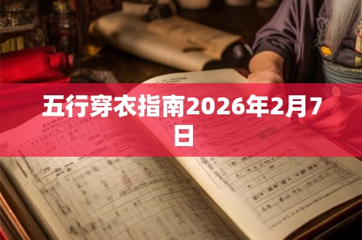 五行穿衣指南2026年2月7日