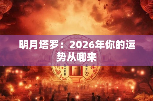 明月塔罗：2026年你的运势从哪来