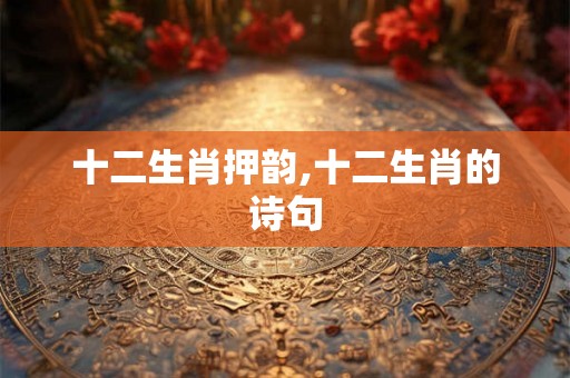 十二生肖押韵,十二生肖的诗句