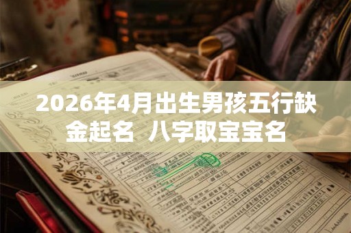 2026年4月出生男孩五行缺金起名  八字取宝宝名