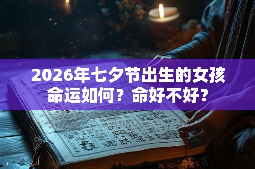 2026年七夕节出生的女孩命运如何？命好不好？