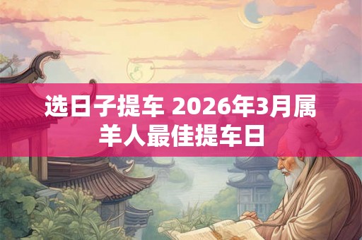 选日子提车 2026年3月属羊人最佳提车日