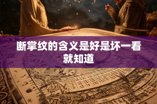 断掌纹的含义是好是坏一看就知道