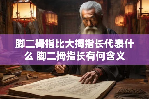 脚二拇指比大拇指长代表什么 脚二拇指长有何含义