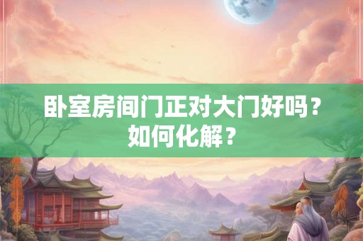 卧室房间门正对大门好吗？如何化解？