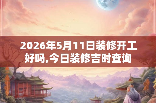 2026年5月11日装修开工好吗,今日装修吉时查询