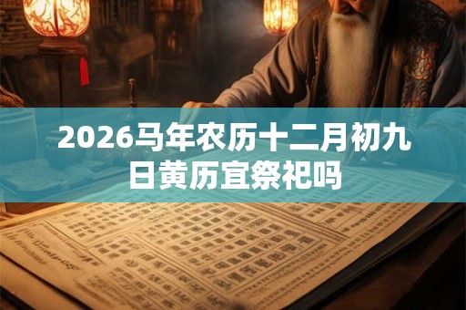 2026马年农历十二月初九日黄历宜祭祀吗