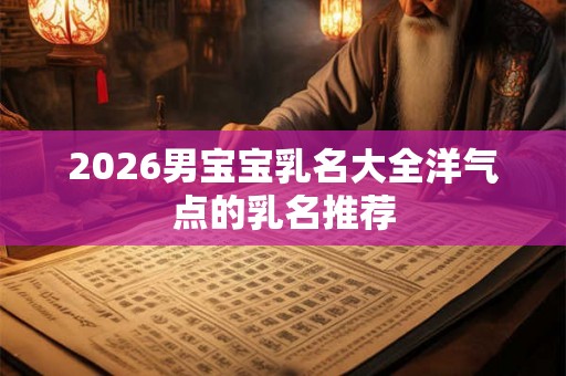 2026男宝宝乳名大全洋气点的乳名推荐