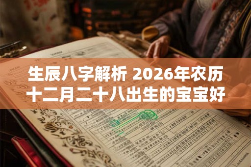 生辰八字解析 2026年农历十二月二十八出生的宝宝好不好