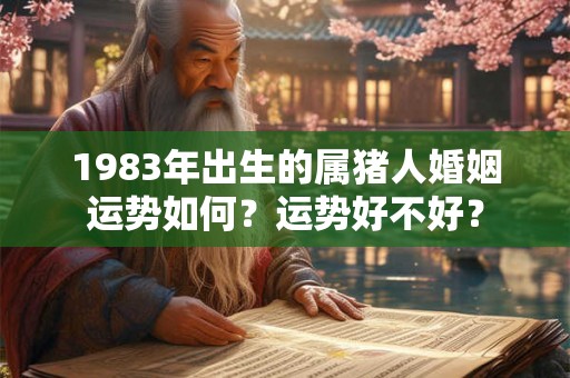 1983年出生的属猪人婚姻运势如何？运势好不好？